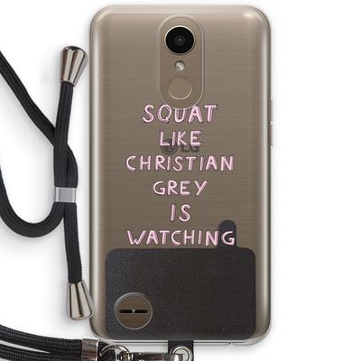 Christian Grey: LG K10 (2017) Transparant Hoesje met koord