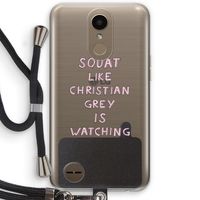 Christian Grey: LG K10 (2017) Transparant Hoesje met koord