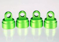 Shock caps, aluminum (green-anodized) (4)