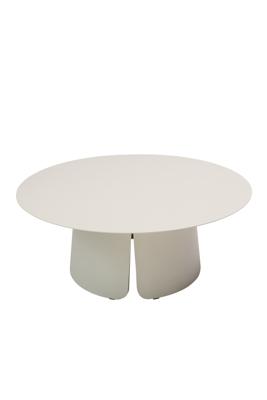 Qopps Okios koffie tafel 90 cm rond en 36 cm hoog Latte light mat