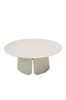 Qopps Okios koffie tafel 90 cm rond en 36 cm hoog Latte light mat