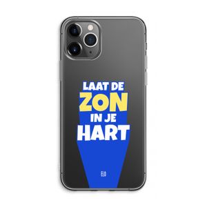 Laat de zon in je hart: iPhone 11 Pro Max Transparant Hoesje