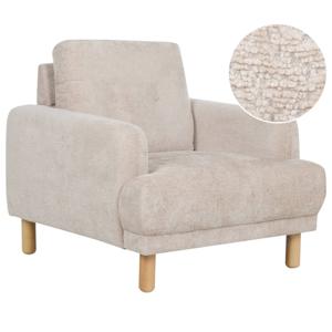 Beliani TUVE - Fauteuil-Beige-Bouclé