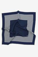 Lescarf shawl 1001N No. 12 Navy & White / 65cm Lescarf shawl 1001N No. 12 Navy & White / 65cm