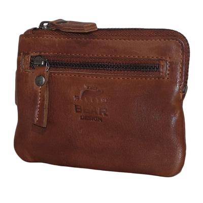 Bear Design Sleuteletui met Creditcardvakjes Carrie Cognac