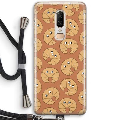 Croissant: OnePlus 6 Transparant Hoesje met koord