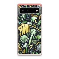 Tropical Palms Dark: Google Pixel 6 Transparant Hoesje