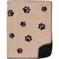Cawö Cawö We love dogs 62470 Woonplaid 150x200 zwart/beige Cawö Cawö We love dogs 62470 Woonplaid 150x200 zwart/beige