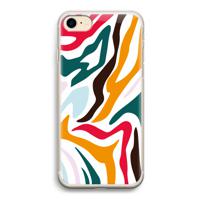 Colored Zebra: iPhone 7 Transparant Hoesje
