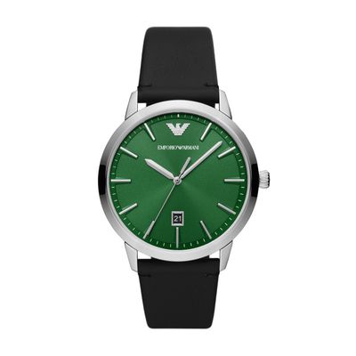 Horlogeband Armani AR11509 Leder Zwart 22mm
