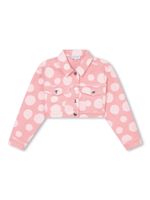 Marc Jacobs Kids veste en jean à pois - Rose