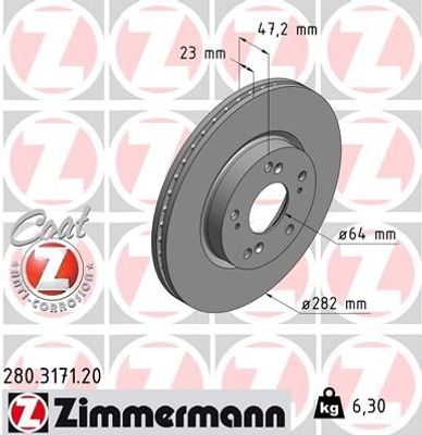 Remschijf Coat Z 280317120