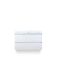 Maxx XL Badmeubelset 100 cm - Wit Hoogglans - Wastafel Just Zonder kraangat