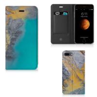 Apple iPhone 7 Plus | 8 Plus | Standcase | Marble Blue Gold