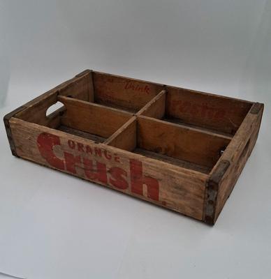 Orange Crush Vintage Houten Krat - Origineel