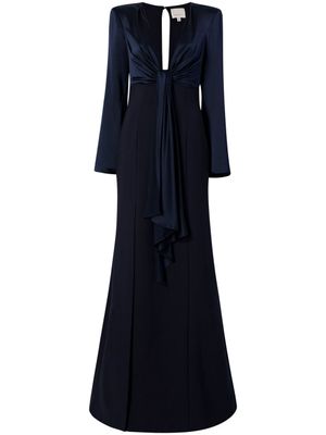 Cinq A Sept robe longue Julianne à détail de nœud - Bleu