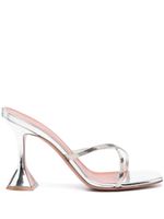 Amina Muaddi mules Henson 95 mm métallisées - Argent