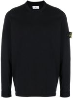 Stone Island pull en coton à logo Compass - Noir