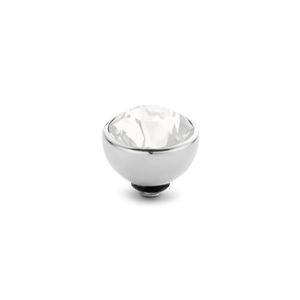 Melano Twisted Basic CZ Steentje White Zilver | 8 mm