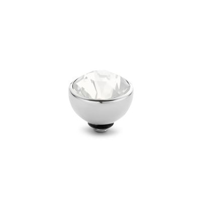 Melano Twisted Basic CZ Steentje White Zilver | 8 mm