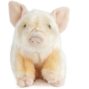 Pluche roze varken/big knuffel 20 cm speelgoed   -
