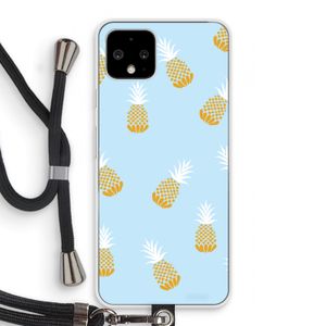 Ananasjes: Pixel 4 Transparant Hoesje met koord