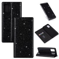 Xiaomi Redmi Note 11S hoesje - Bookcase - Pasjeshouder - Portemonnee - Glitter - TPU - Zwart - thumbnail