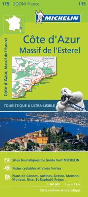 Wegenkaart - landkaart 115 Côte d'Azur - Massif de l'Esterel | Michelin