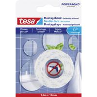 tesa TILES 77744-00000-00 Montagetape tesa Powerbond Wit (l x b) 1.5 m x 19 mm 1 stuk(s)