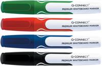 Q-CONNECT Premium whiteboard marker, ronde punt, set van 4 stuks in geassorteerde kleuren Q-CONNECT Premium whiteboard marker, ronde punt, set van 4 stuks in geassorteerde kleuren