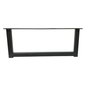 Stalen U kastpoot zwart 38 bij 2 cm en hoogte 15 cm (2 x 2 cm)