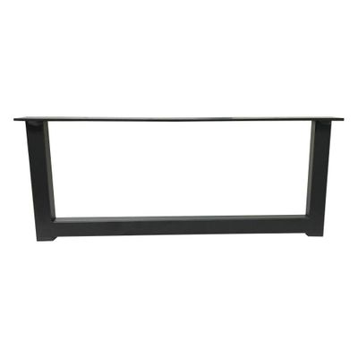Stalen U kastpoot zwart 38 bij 2 cm en hoogte 15 cm (2 x 2 cm)