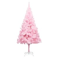 VidaXL Kunstkerstboom met standaard 210 cm PVC roze