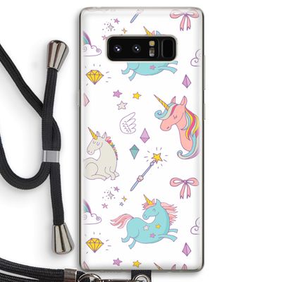 Fantasiewereld: Samsung Galaxy Note 8 Transparant Hoesje met koord