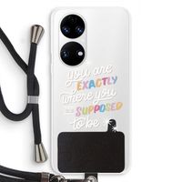 Right Place: Huawei P50 Transparant Hoesje met koord