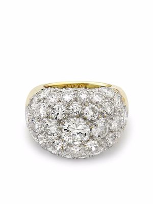 Mauboussin bague Bombé en or 18ct ornée de diamants pre-owned (années 1950) Mauboussin bague Bombé en or 18ct ornée de diamants pre-owned (années 1950)