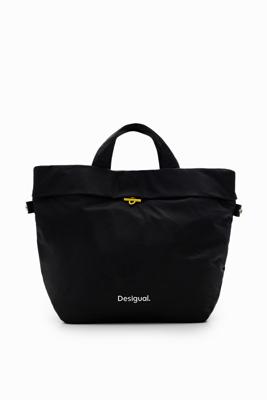 Omkeerbare nylon shoppertas L - BLACK - U