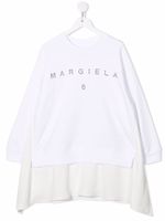 MM6 Maison Margiela Kids robe-sweat à logo clouté - Blanc - thumbnail