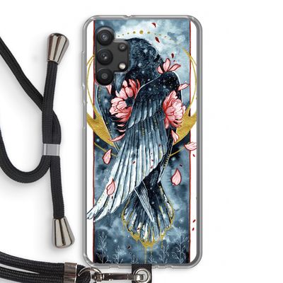Golden Raven: Samsung Galaxy A32 5G Transparant Hoesje met koord