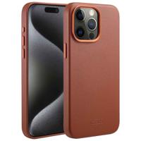 Accezz MagSafe Leather Backcover iPhone 15 Pro Max Telefoonhoesje Bruin Accezz MagSafe Leather Backcover iPhone 15 Pro Max Telefoonhoesje Bruin