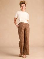 Zwangerschapsbroek met luipaardprint in katoenen mousseline ENVIE DE FRAISE beige