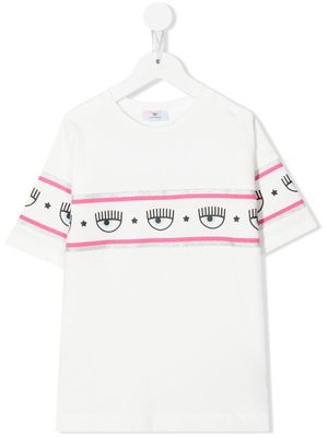 Chiara Ferragni Kids t-shirt en coton à logo imprimé - Blanc