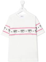 Chiara Ferragni Kids t-shirt en coton à logo imprimé - Blanc