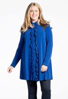 Yoek Tuniek met ruches | Blauw | Maat 46/48