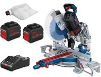 Bosch Blauw GCM 18V-305 GDC Professional Accukap- en verstekzaag BITURBO | met 2 x 12,0 Ah accu - 0601B43001 - thumbnail