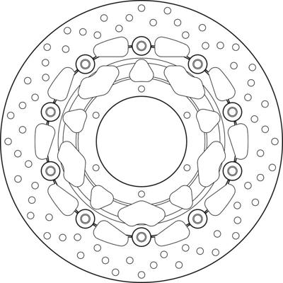 BREMBO Serie Oro remschijf, remschijven voor de moto, zwevend 78B40838