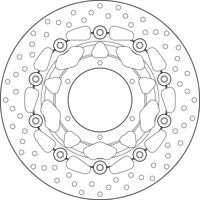 BREMBO Serie Oro remschijf, remschijven voor de moto, zwevend 78B40838