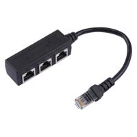 1 tot en met 3 Socket LAN Ethernet netwerk RJ45 Plug Splitter Extender