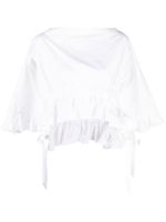 Comme Des Garçons Pre-Owned blouse drapée à volants (années 2010) - Blanc