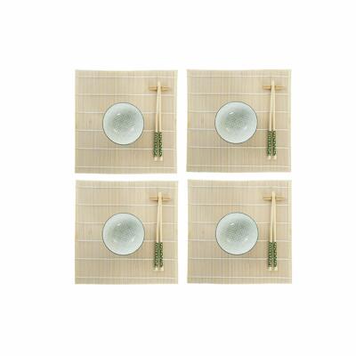 Sushi set DKD Home Decor 14,5 x 14,5 x 31 cm Groen Keramiek Orientaals (16 Onderdelen)